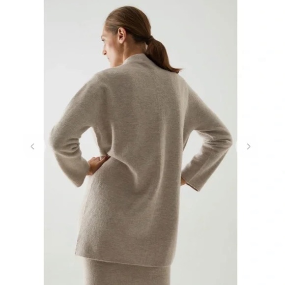 COS zip up wool jacket with zipper and patch pockets  size S - Picture 2 of 9